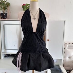 Style vintage Zara Black Halter Top